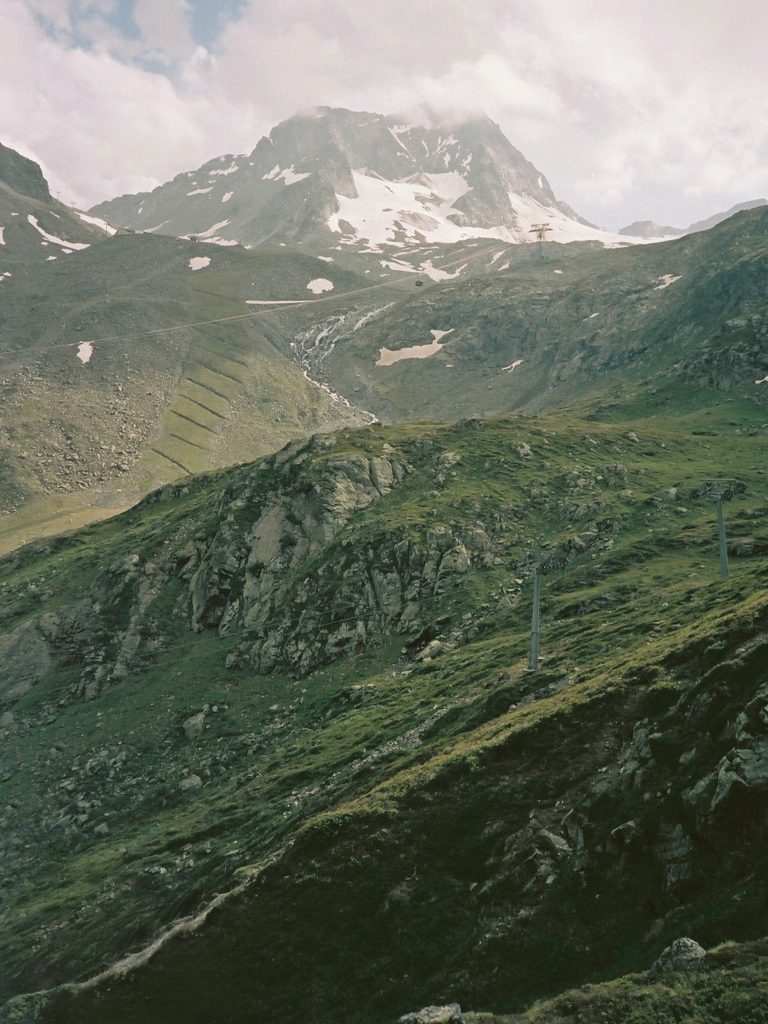 Silberschneid Piste vor Schaufelspitze